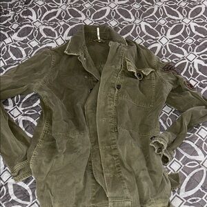 Free people military Olive Green Jacket